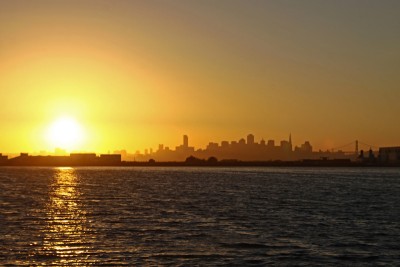 Sunset @ San Fransisco, gezien vanaf Alameda