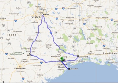 Dit is ongeveer de route