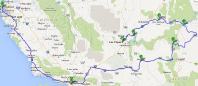 Route volgens eerste planning