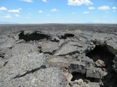 Zicht op de lava tunnels