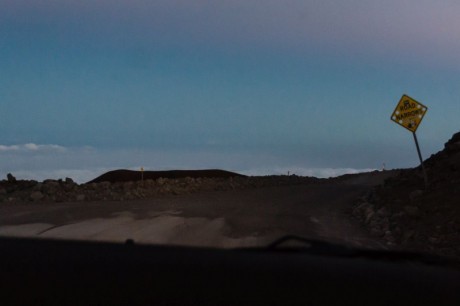 foto van de gravel road in schemer