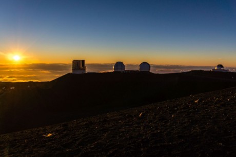 Zonsondergang op de top