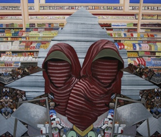 Pancake Generation, 34x40 inch, egg-tempera on linnen