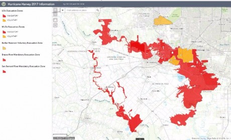 Evacuatie zone Sugar Land en Rosenberg