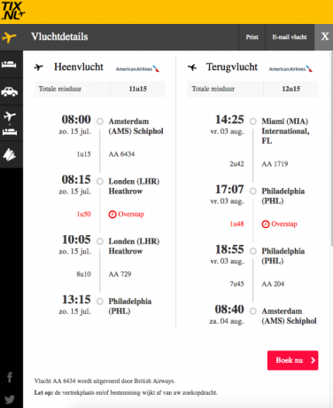 reisschema Tix