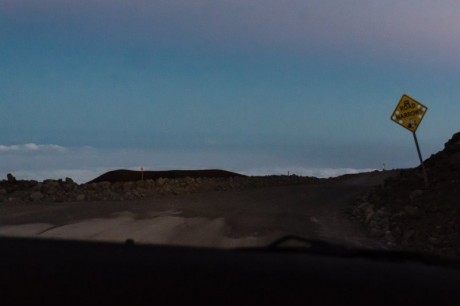 Hier gaat de weg terug over naar dirtroad tot aan het kleine visitor center.